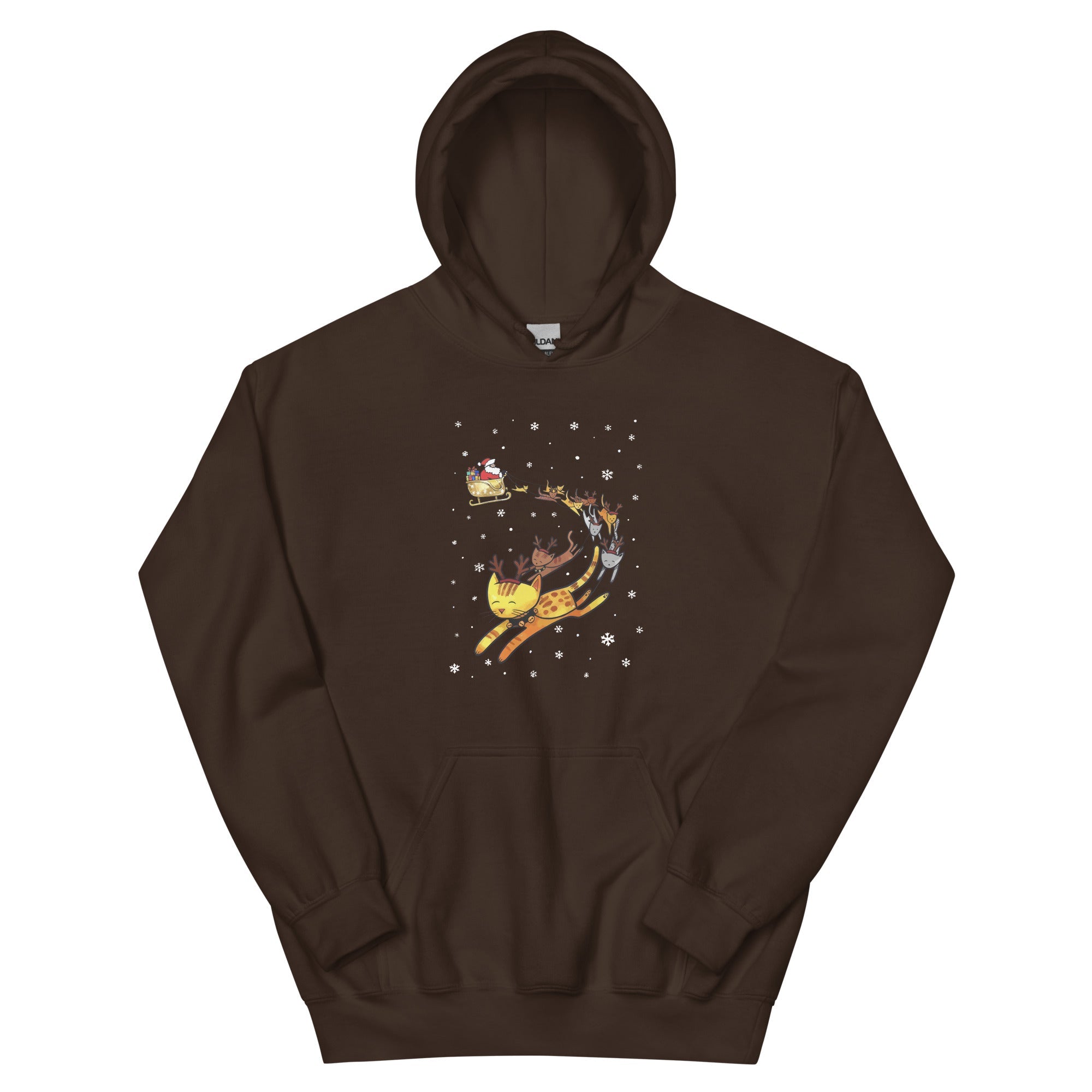 Christmas Cats & Santa's Sleigh Hoodie