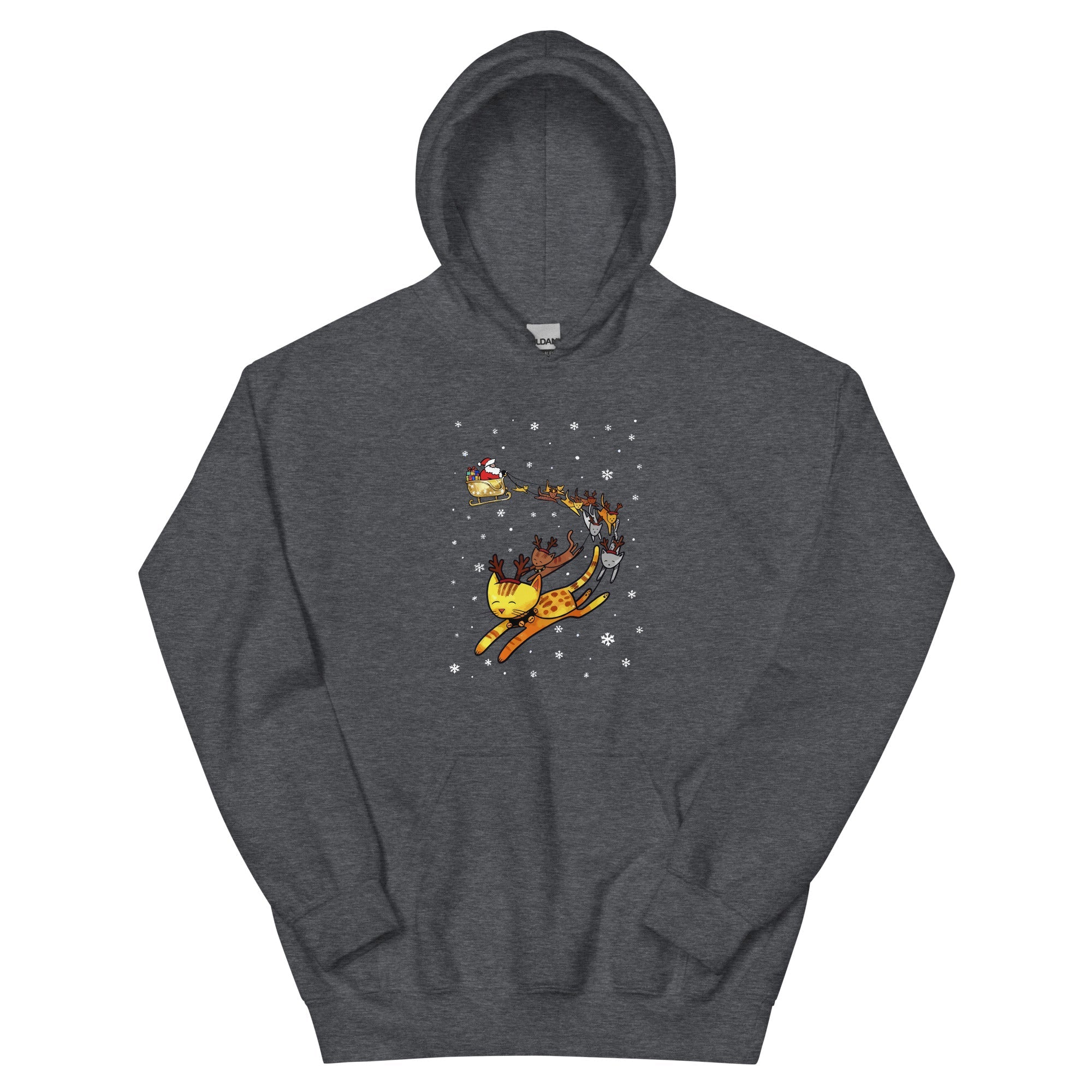 Christmas Cats & Santa's Sleigh Hoodie