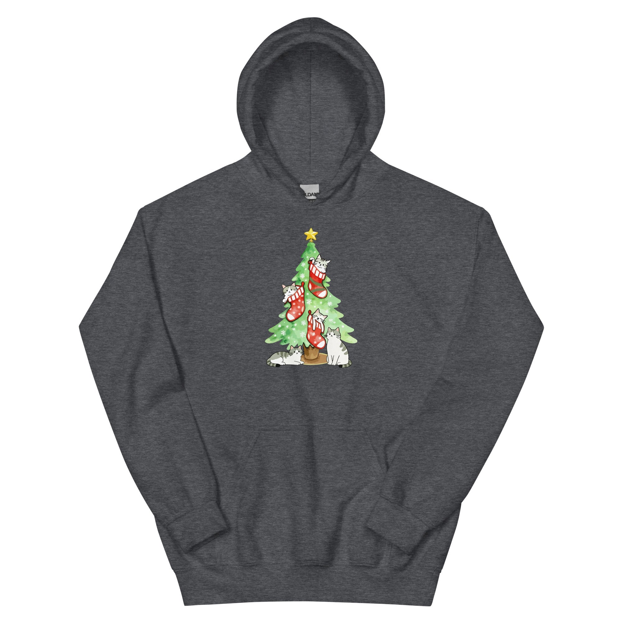 Cute Christmas Cats & Stockings Hoodie