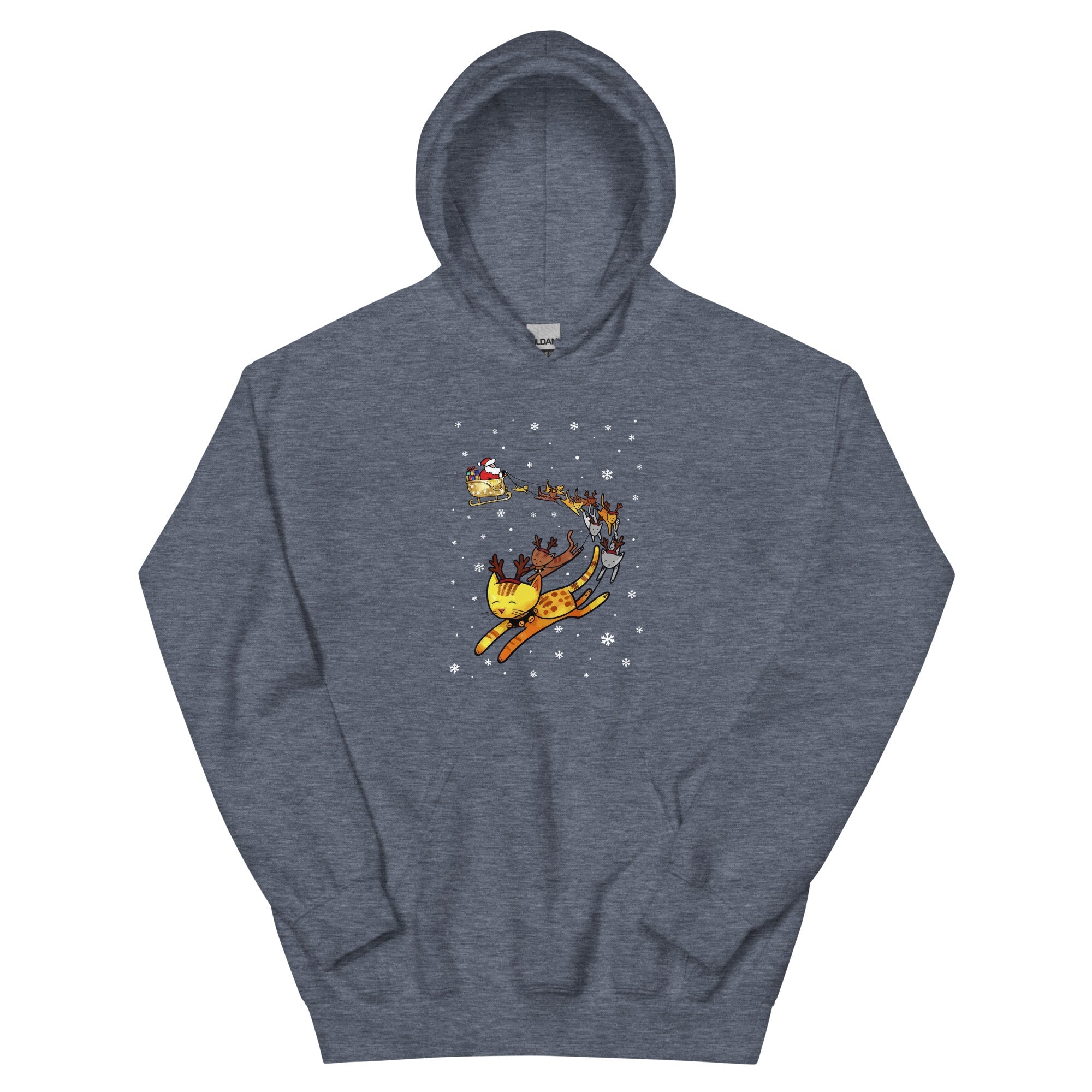 Christmas Cats & Santa's Sleigh Hoodie