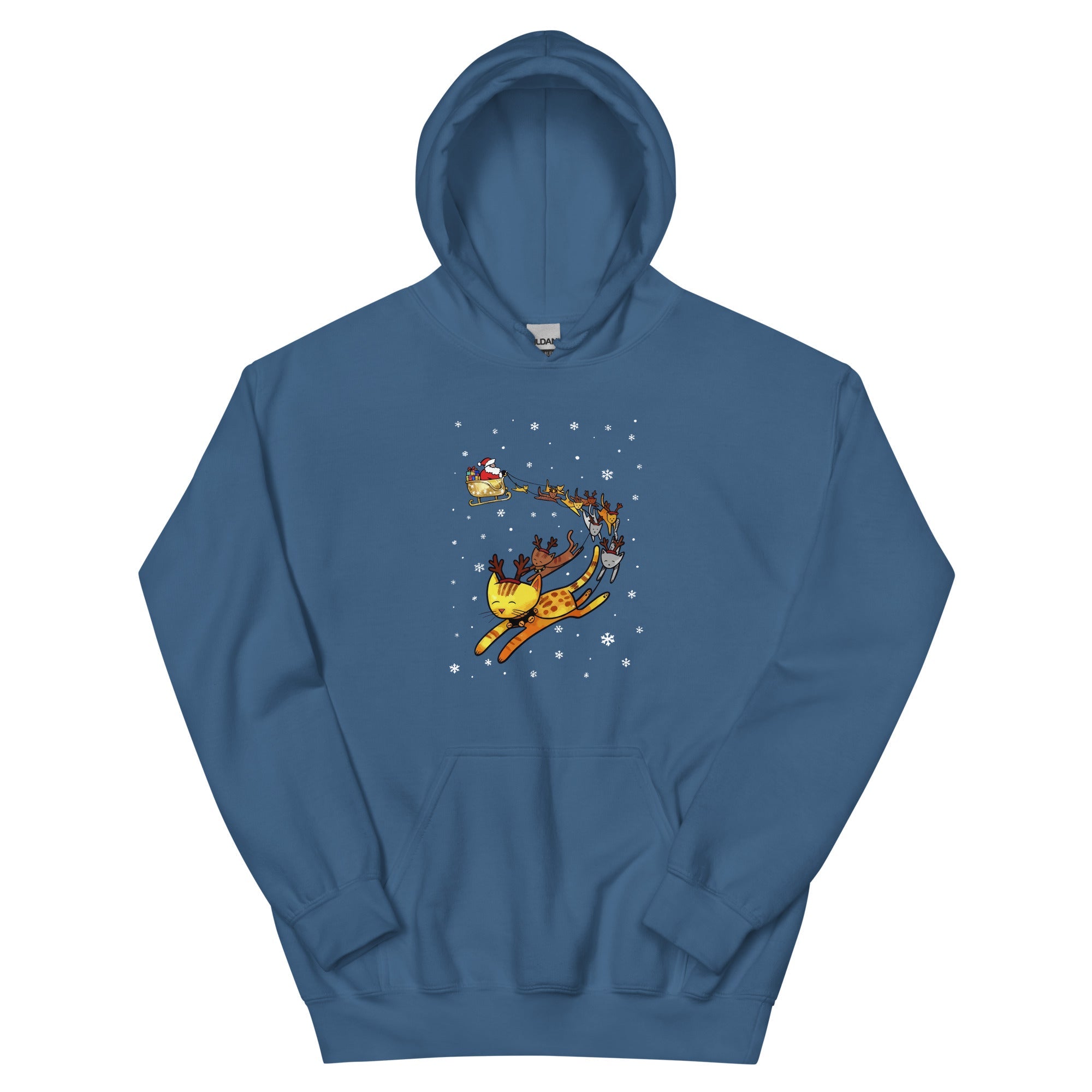 Christmas Cats & Santa's Sleigh Hoodie