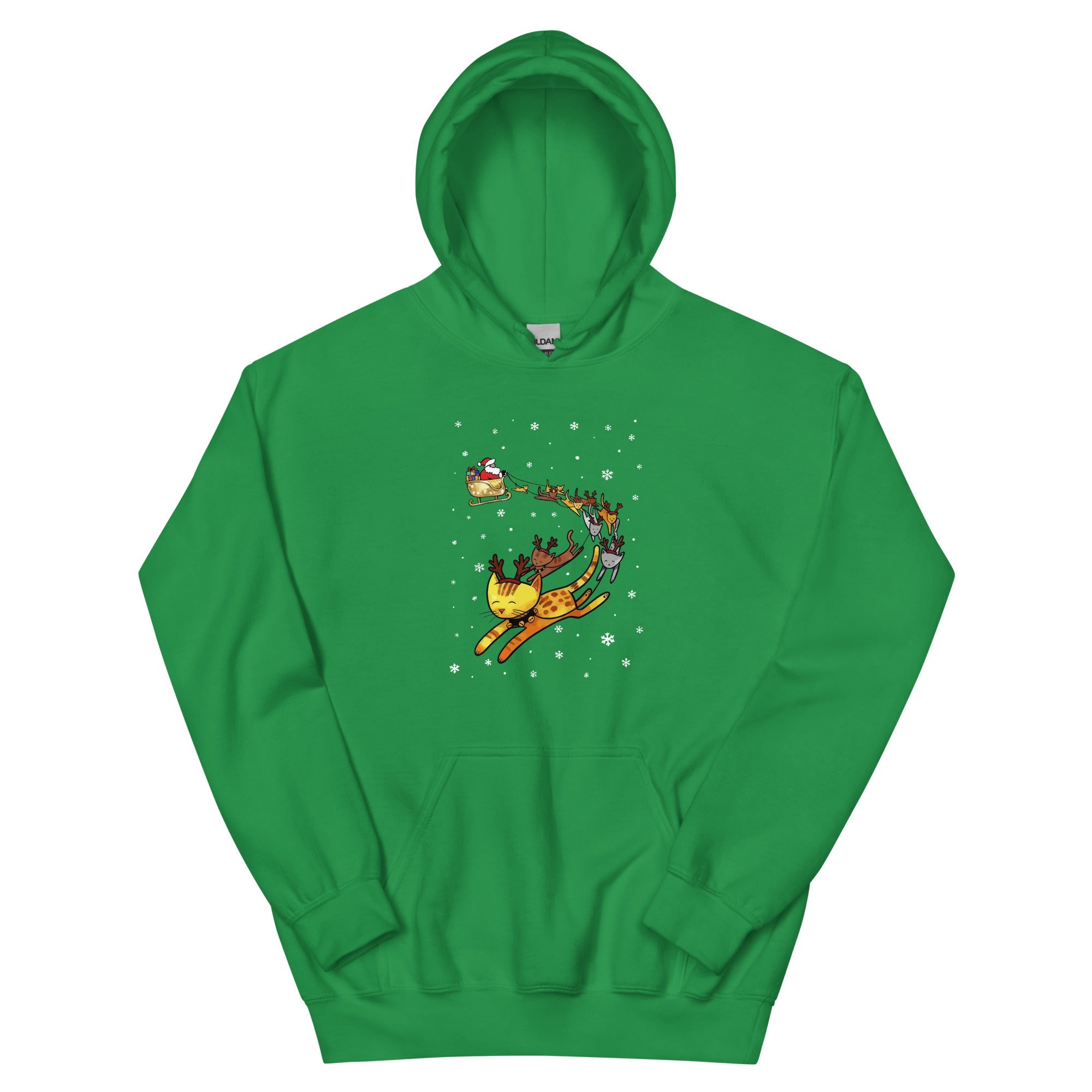 Christmas Cats & Santa's Sleigh Hoodie