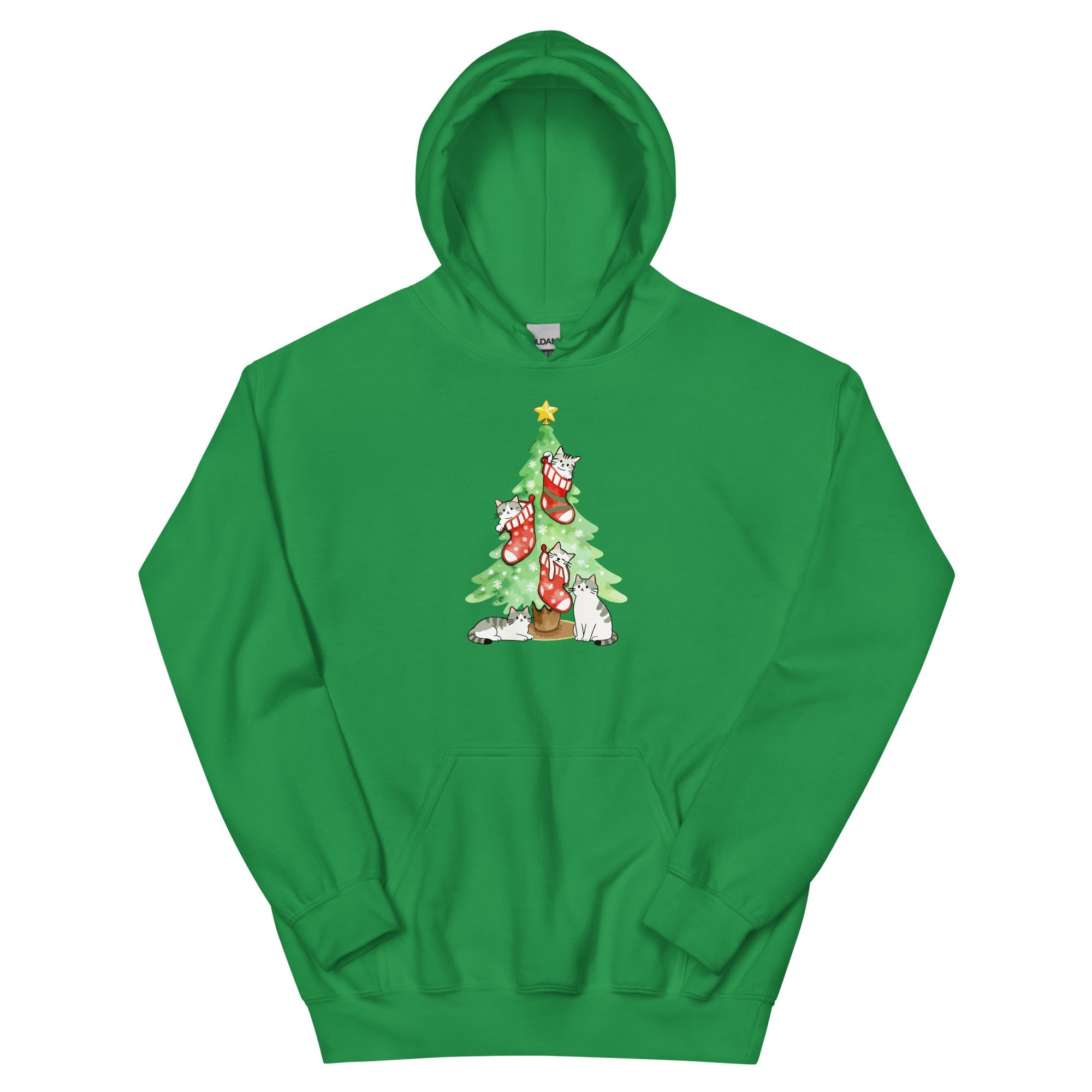 Cute Christmas Cats & Stockings Hoodie
