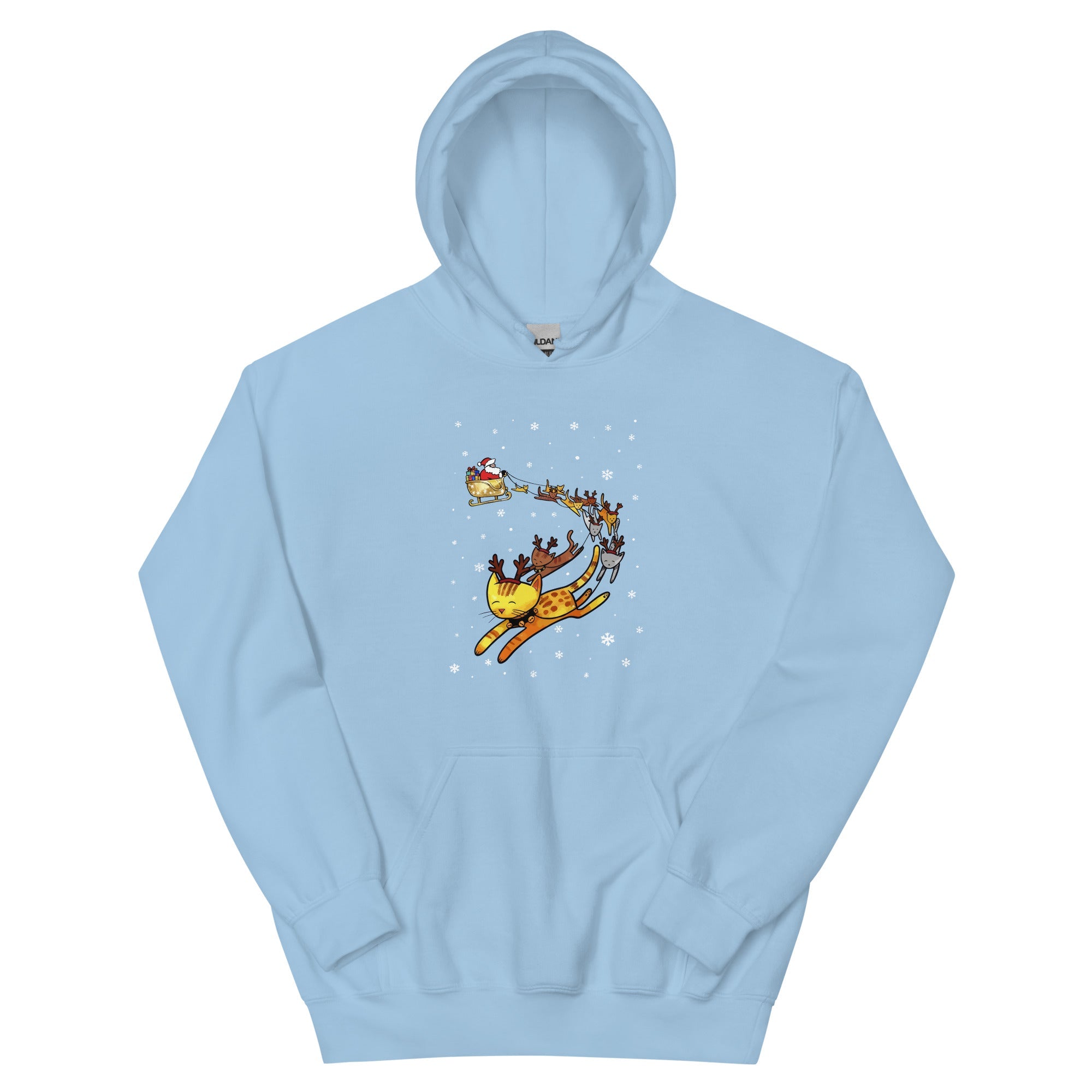 Christmas Cats & Santa's Sleigh Hoodie