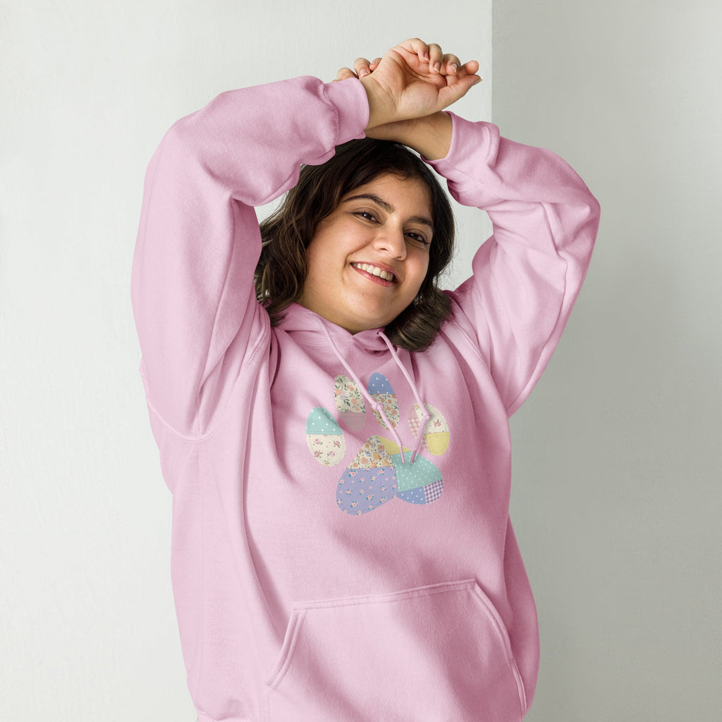 Quilted Paw Print  Hoodie