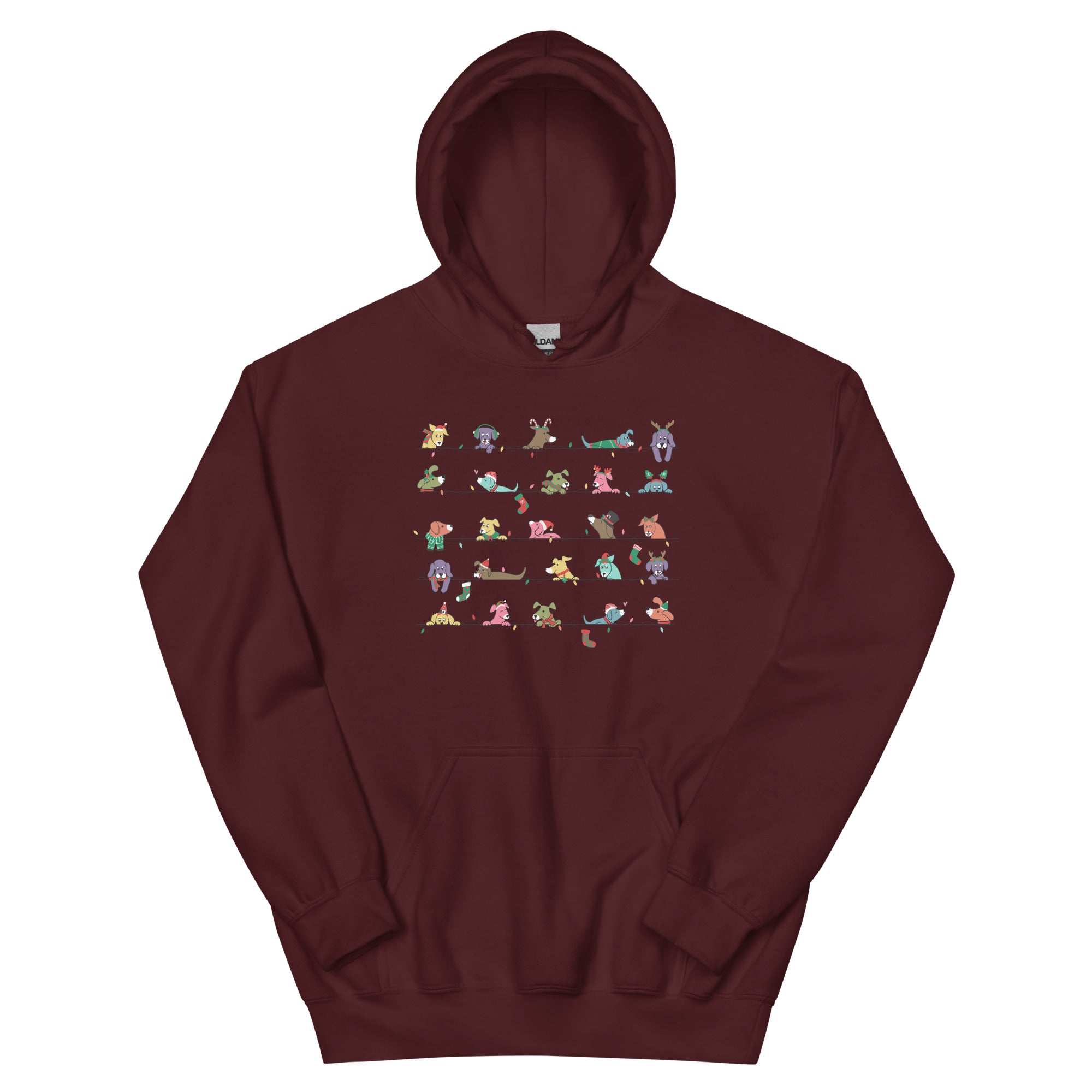 Peeping Pets Holiday Dogs Hoodie