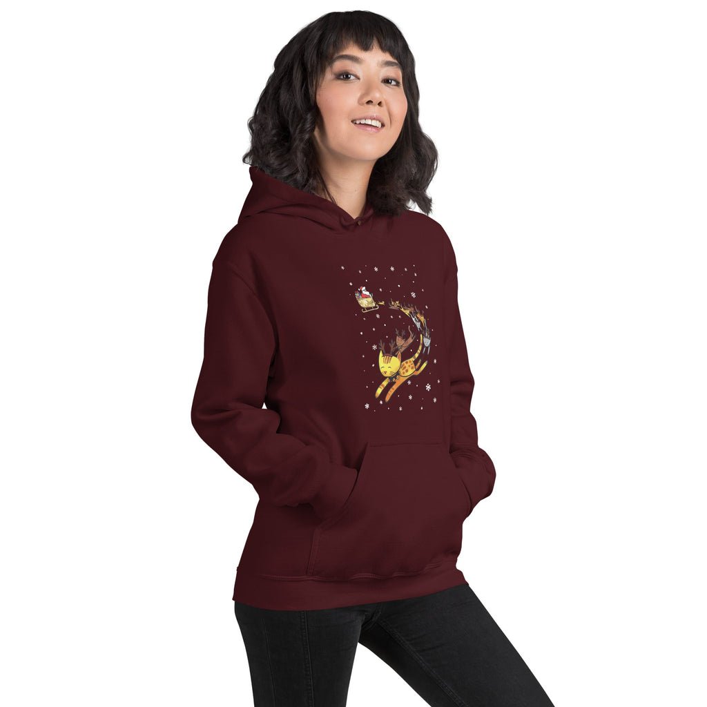 Christmas Cats & Santa's Sleigh Hoodie
