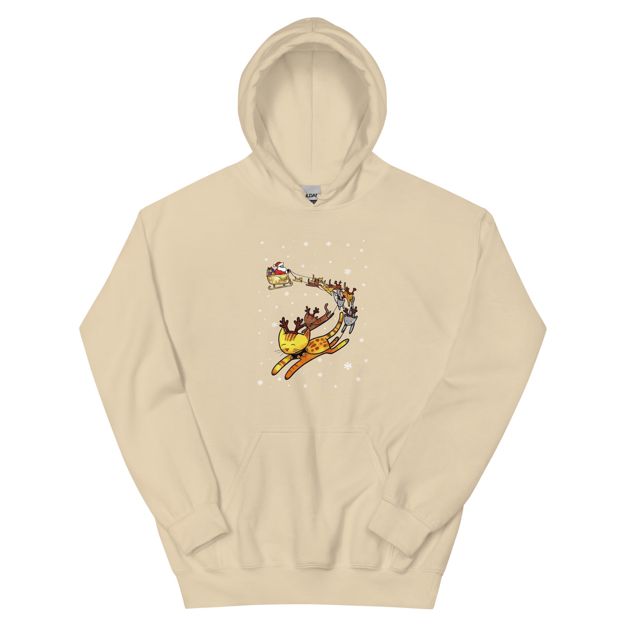 Christmas Cats & Santa's Sleigh Hoodie