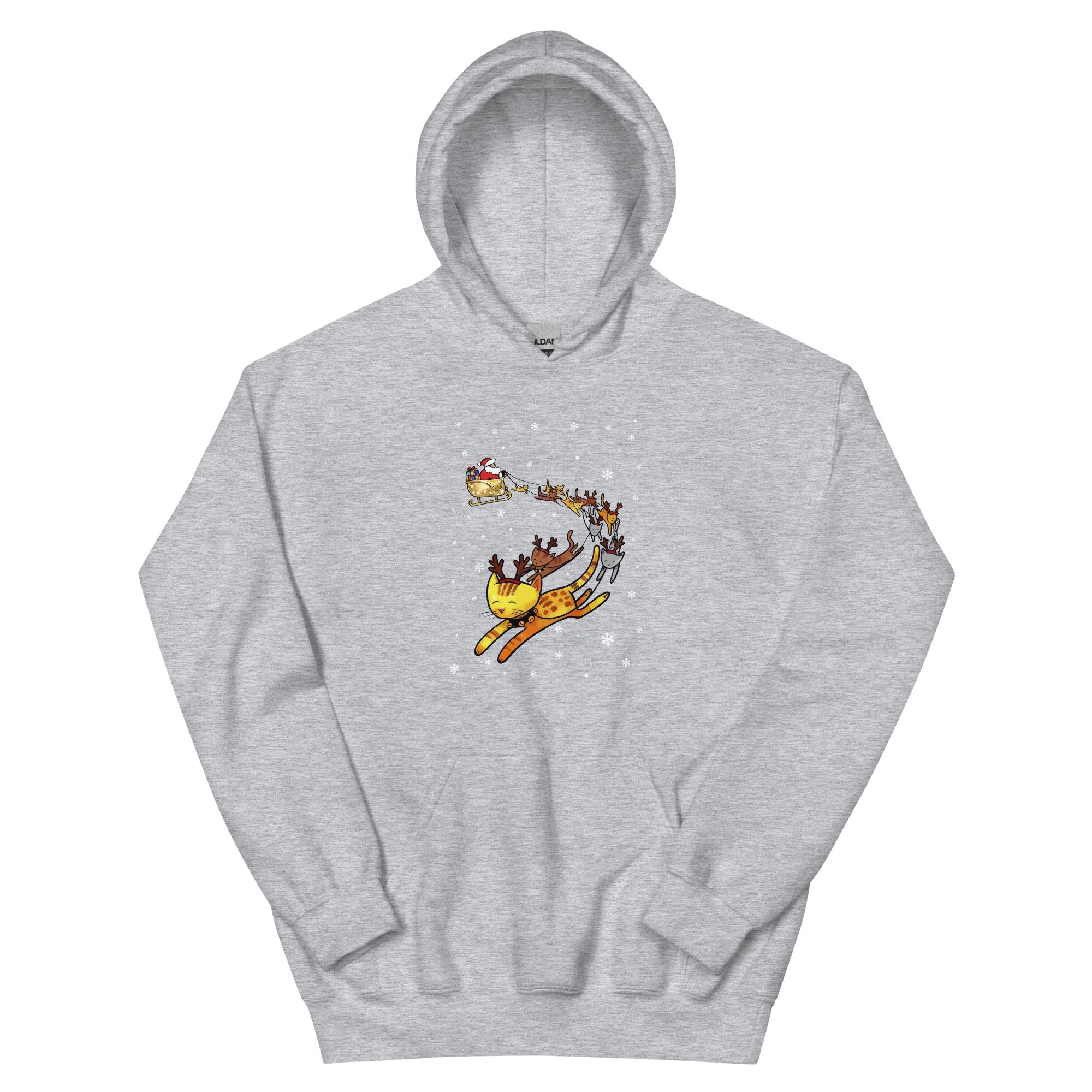Christmas Cats & Santa's Sleigh Hoodie
