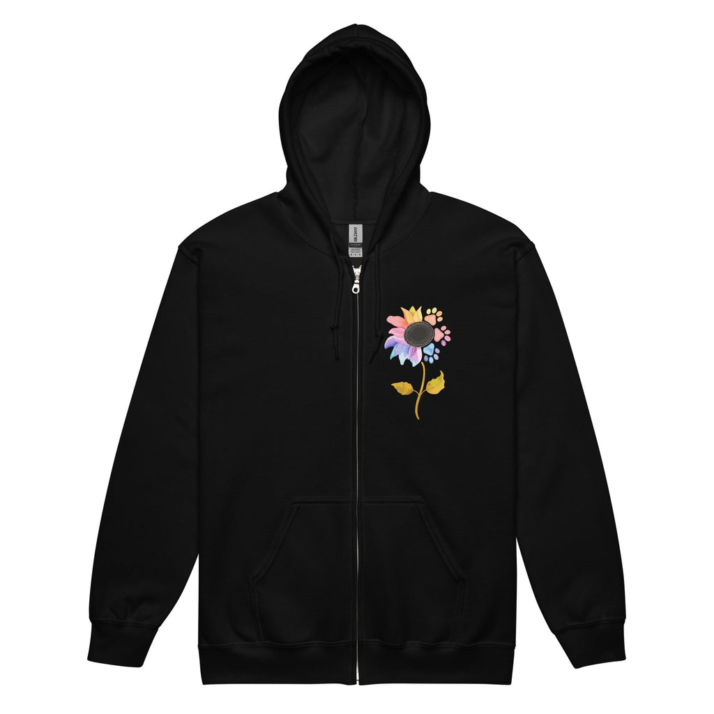 Flower Paws & Petals Zip Hoodie