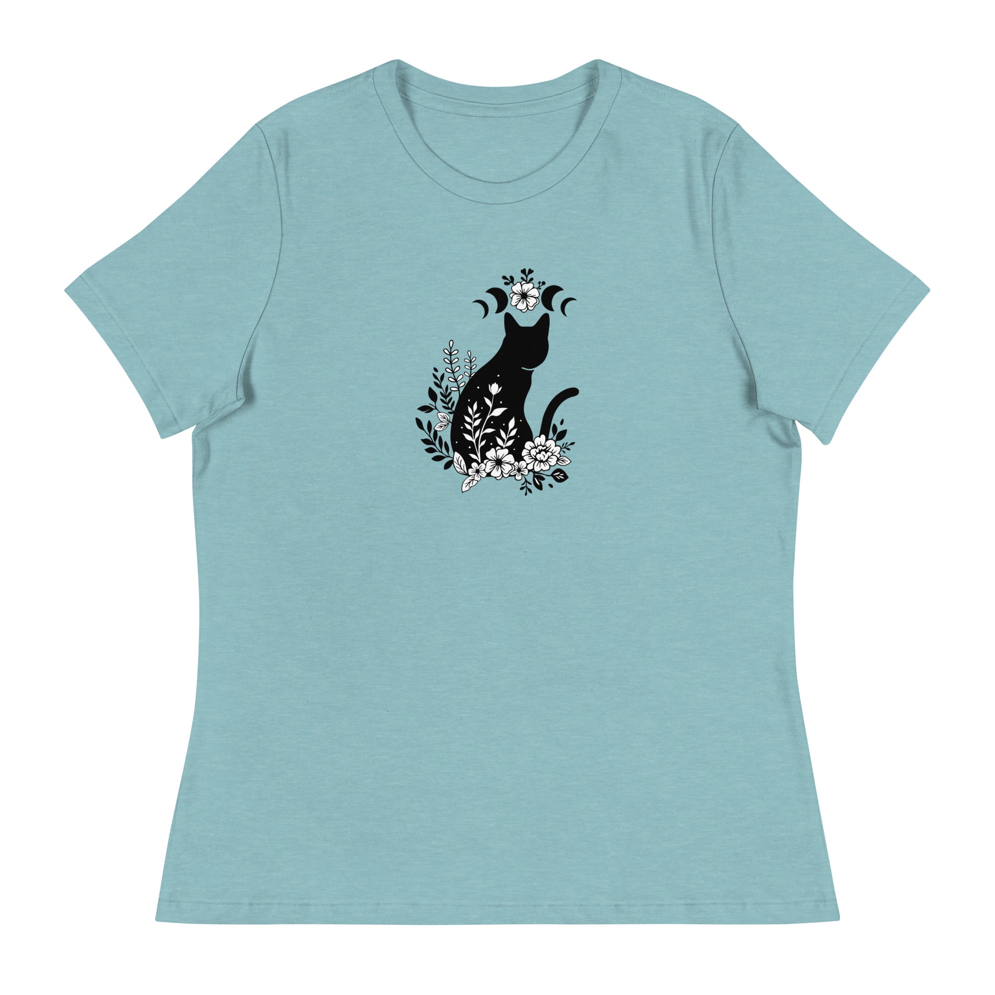 Cat & Moon Dreams Women's Relaxed T-Shirt