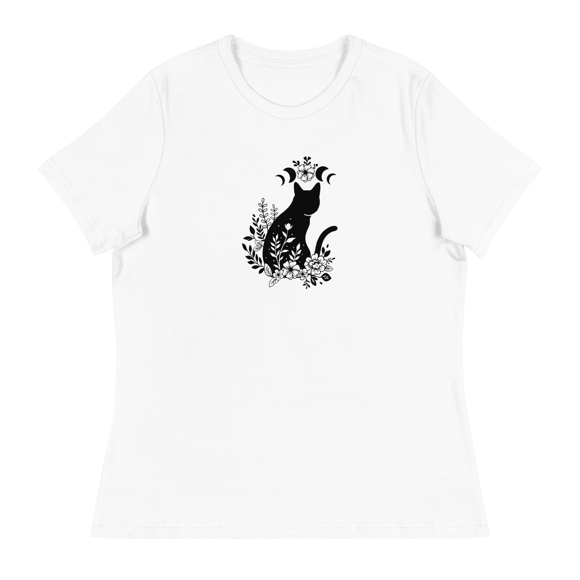 Cat & Moon Dreams Women's Relaxed T-Shirt